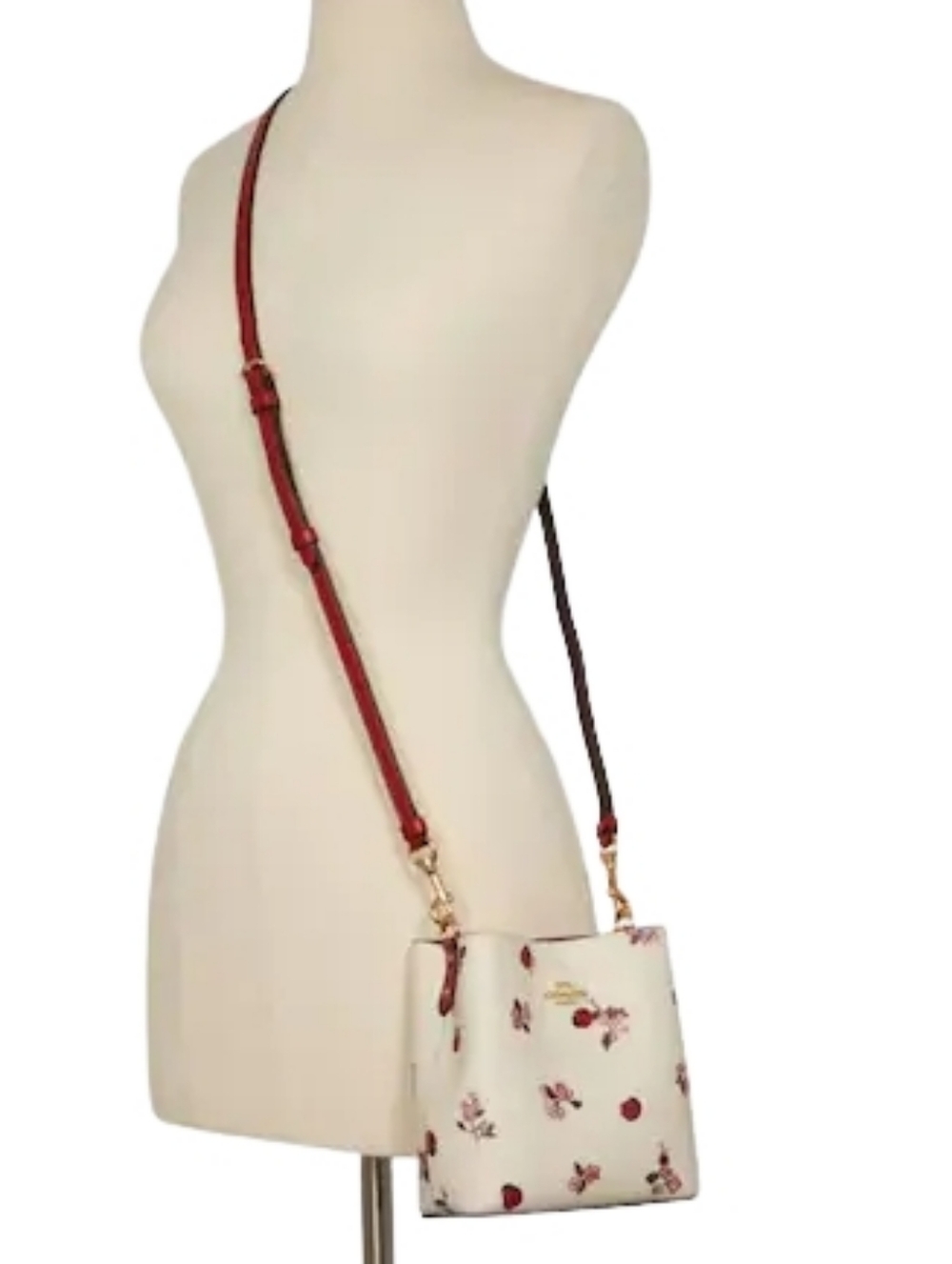 BNWT Coach mini town bucket bag with ladybug floral print crossbody bag shoulder - Picture 9 of 10